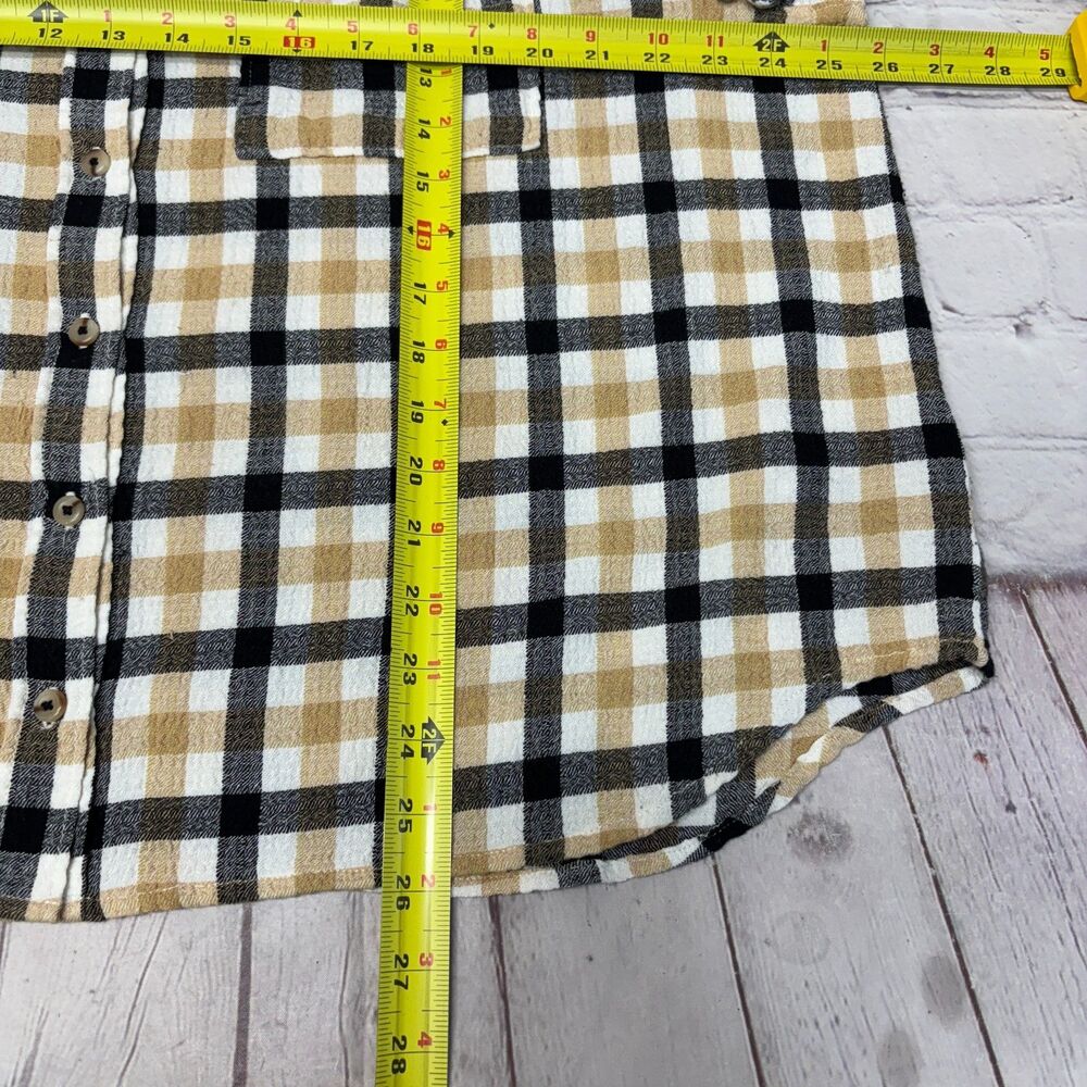 Pilcro Anthropologie Women Long Sleeve Blouse Top Shirt Size 2X Plaid C063 -16 - Picture 4 of 16